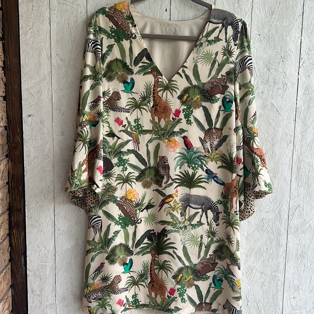 Marc Cain Safari silk and Viscose dress, size N2 (6)